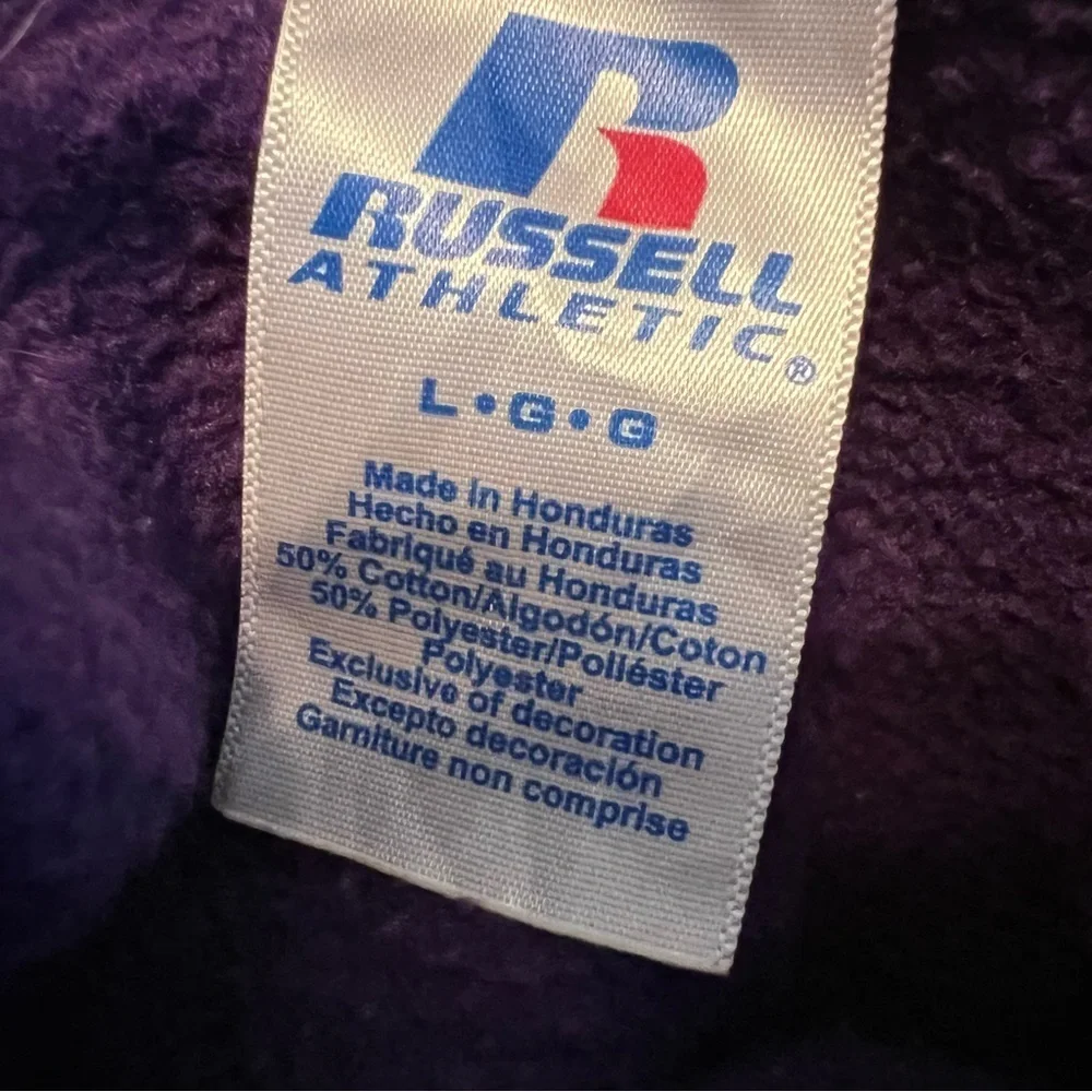 K-State Wildcats Hoodie Adult L Purple Unisex Russell Sweatshirt - Kansas City